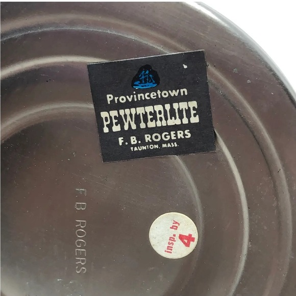 FB Rogers Pair of Pewter Candlestick Holders - Picture 10 of 11